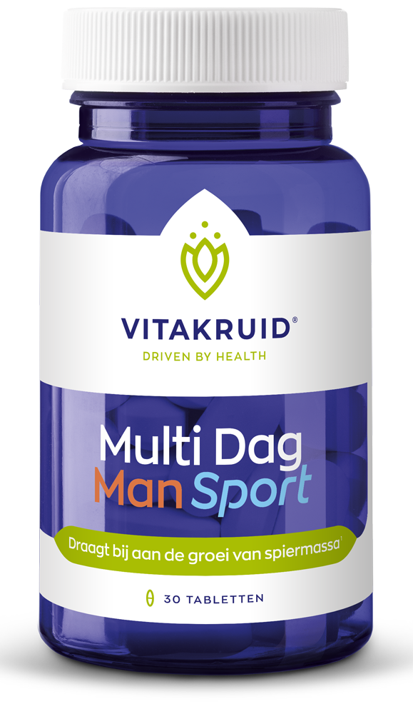 Vitakruid Multi Dag Man Sport 100% Vegan 30 Tabletten 30TB