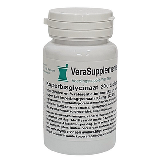VeraSupplements Koperbisglycinaat Tabletten 200TB