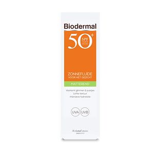 Biodermal Zonnefluïde Gezicht - Matterend SPF50+ 40ML
