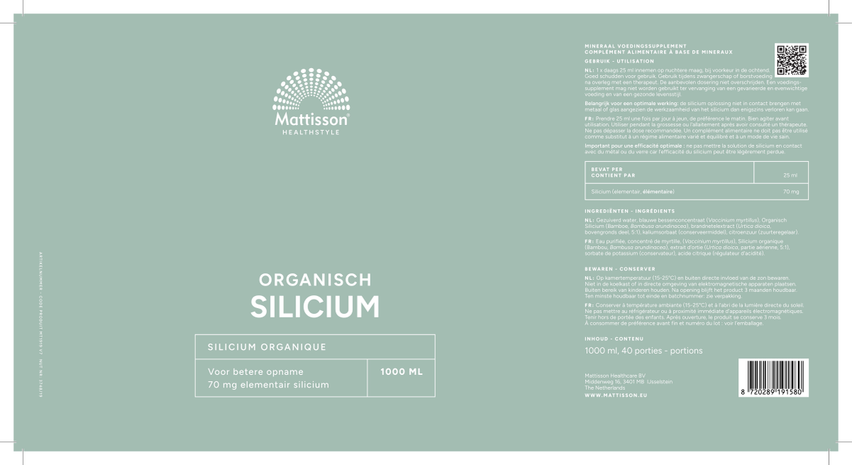 Organisch Silicium Vloeistof afbeelding van document #1, label
