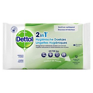 Dettol 2in1 Hygiënisch Doekjes 12ST