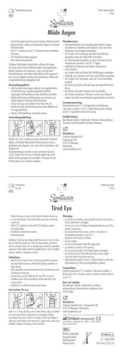 Vermoeide Ogen Oogdruppels afbeelding van document #2, instructions