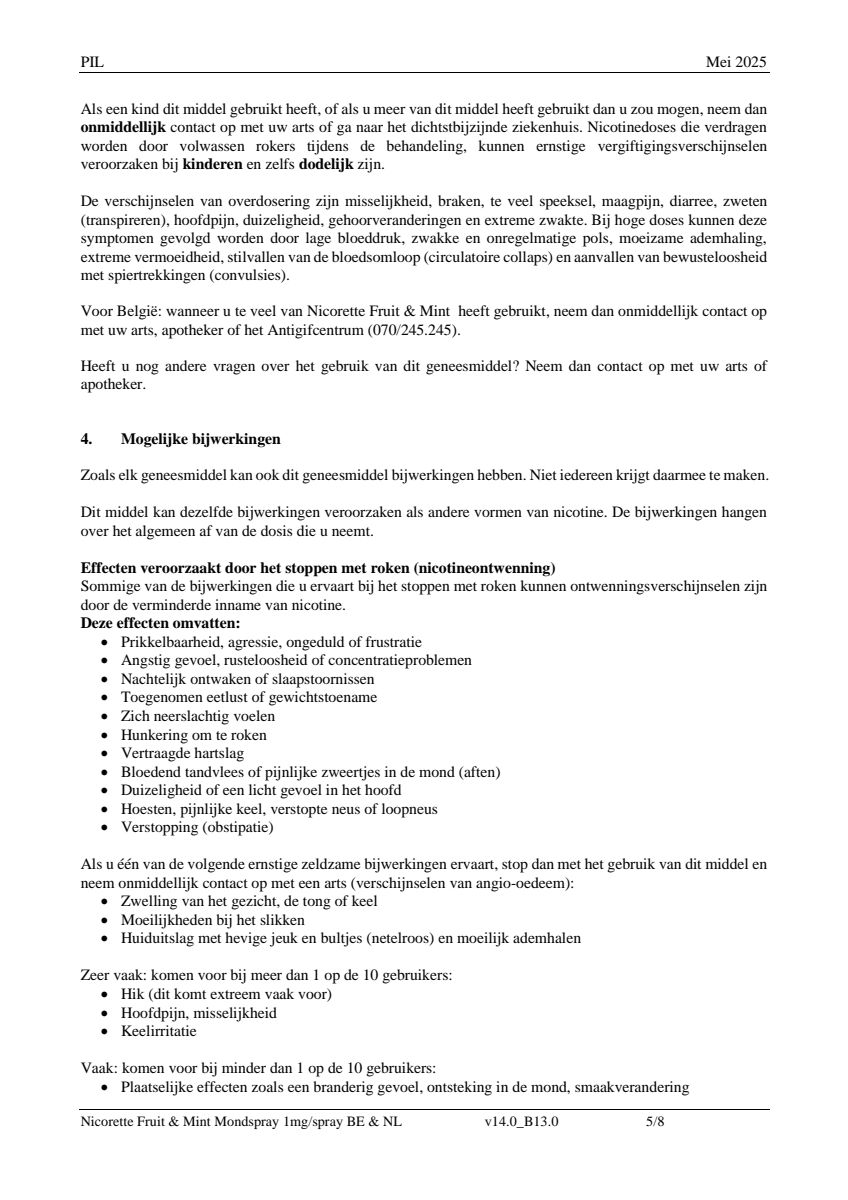 Fruit & Mint Mondspray afbeelding van document #5, leaflet