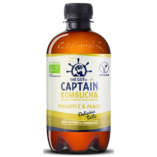 The GUTsy Captain Kombucha Pineapple & Peach 400ML