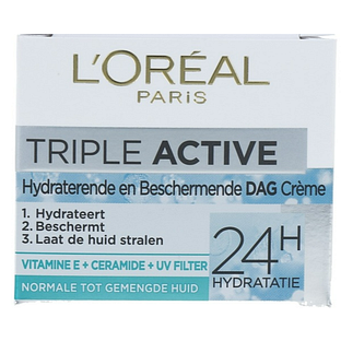 L'Oréal Paris Triple Active Hydraterende en Beschermende Dagcrème 50ML