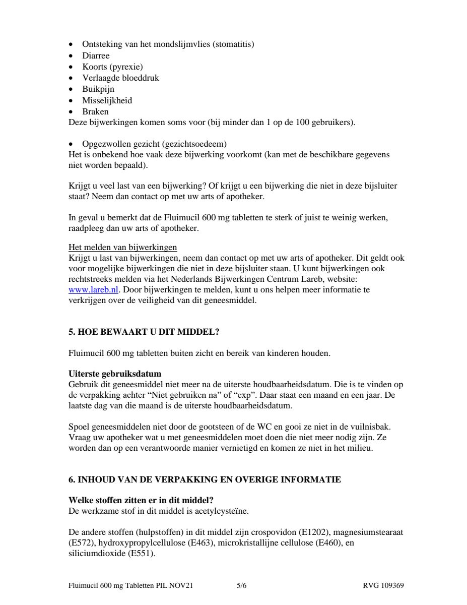 600mg Tabletten afbeelding van document #5, leaflet