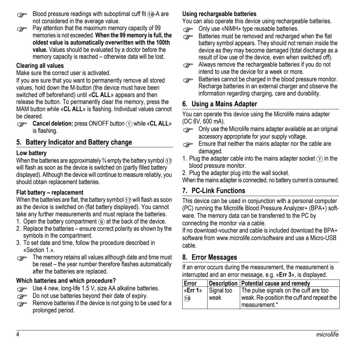 Microlife BP Bloeddrukmeter B3 Comfort PC afbeelding van document #6, instructions