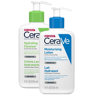 CeraVe Combi Hydraterende Melk en Hydraterende Reinigingscrème - 2 stuks