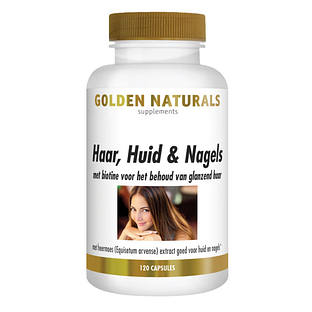 Golden Naturals Haar Huid & Nagels Capsules 120CP Golden Naturals Haar Huid & Nagels Capsules 120CP