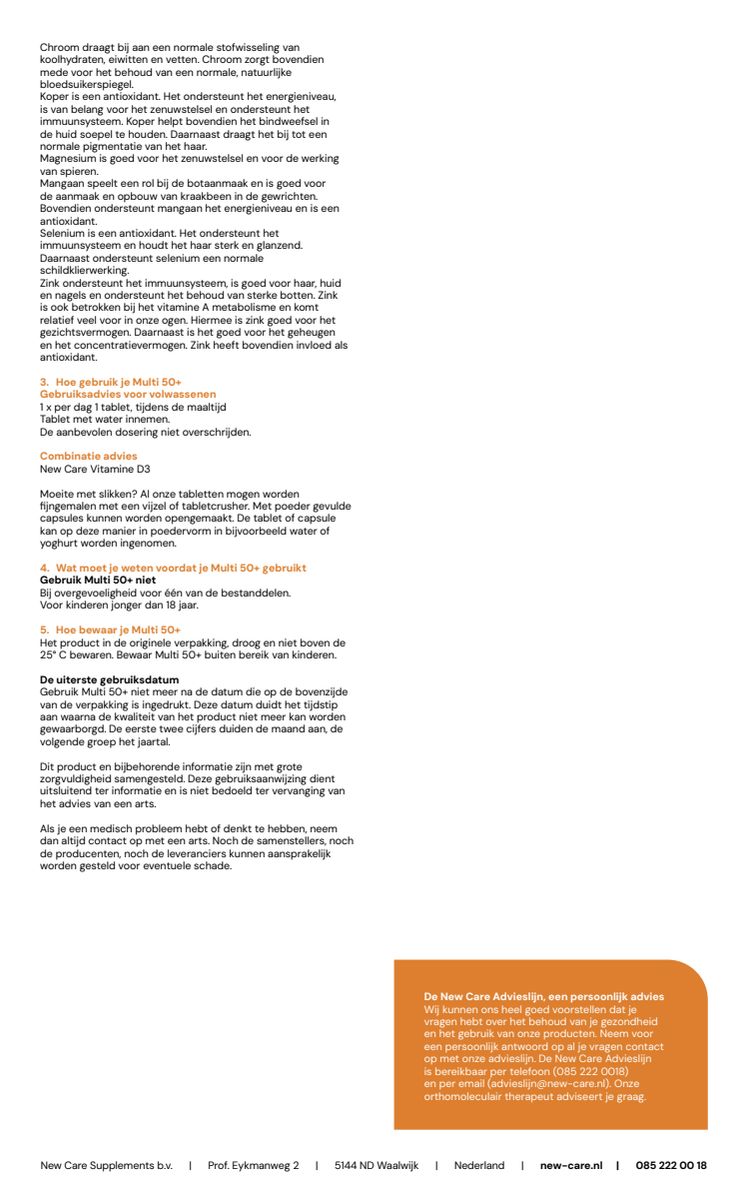Multi 50+ Tabletten afbeelding van document #2, instructions