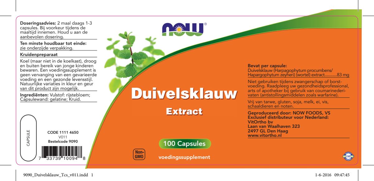Duivelsklauw Extract Capsules afbeelding van document #1, label
