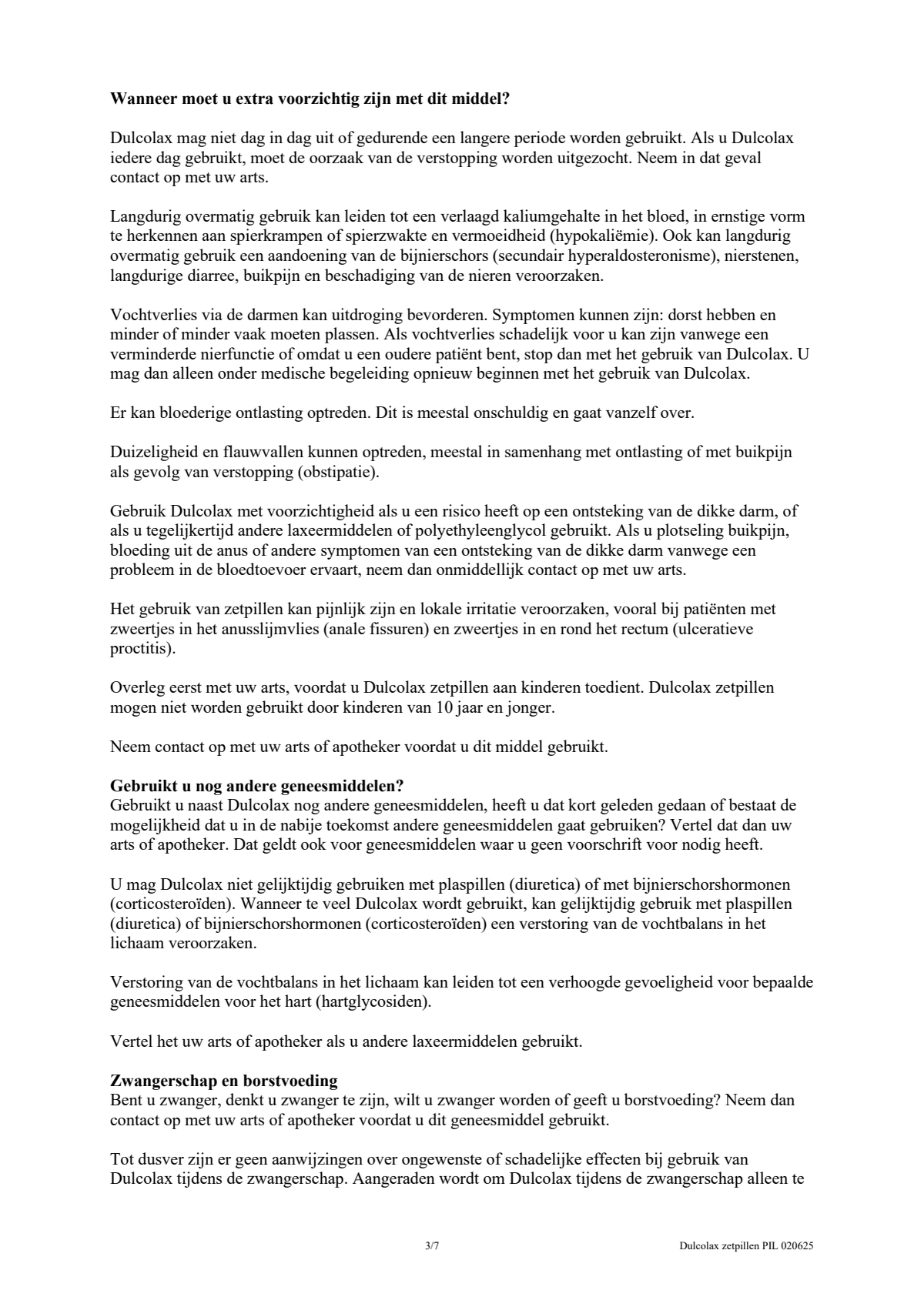 Bisacodyl 10mg Zetpillen afbeelding van document #3, leaflet
