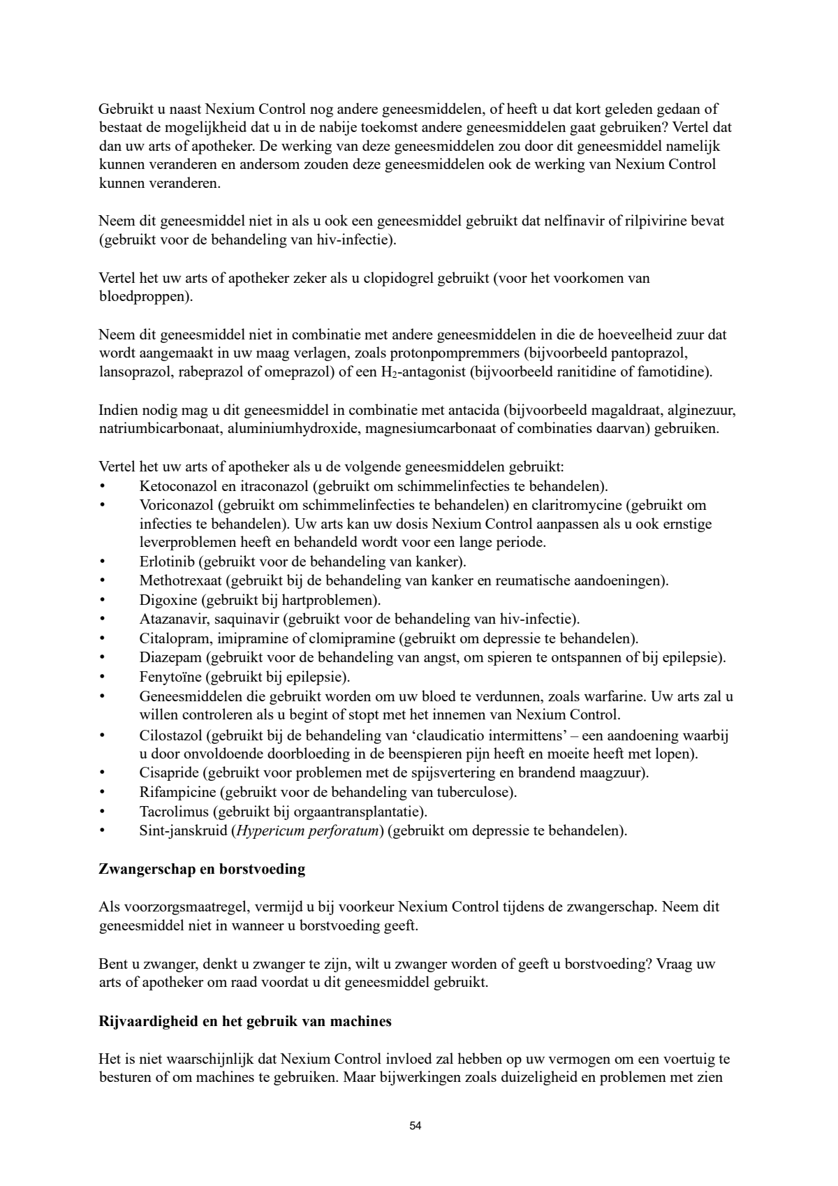 Control Tabletten - voor brandend maagzuur afbeelding van document #54, leaflet