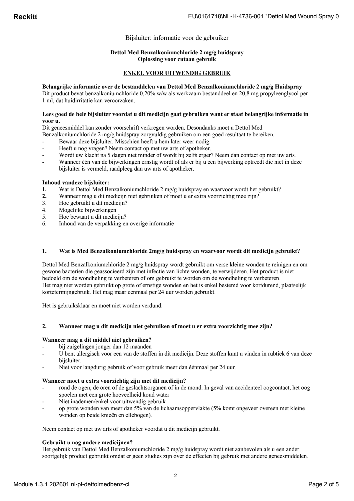 Wondspray 100 ML afbeelding van document #2, leaflet