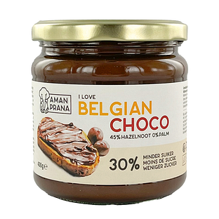 Aman Prana I Love Belgian Choco Hazelnootpasta 400GR