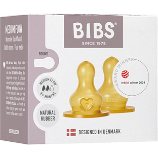 BIBS Medium Flow 2+ Maanden Flessenspenen 2ST