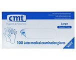 CMT Handschoenen Latex Poedervrij Naturel Large 100ST CMT Handschoenen Latex Poedervrij Naturel Large 100ST