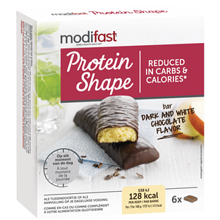 Modifast Protein Shape Snackreep Pure & Witte Chocolade 6ST