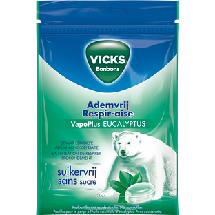 Vicks Ademvrij Eucalyptus Suikervrij 72GR