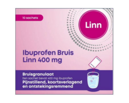 Linn Ibuprofen Bruis Sachets 400mg kopen