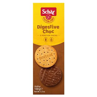 Schar Digestive Melkchocolade Koekjes Glutenvrij 150GR