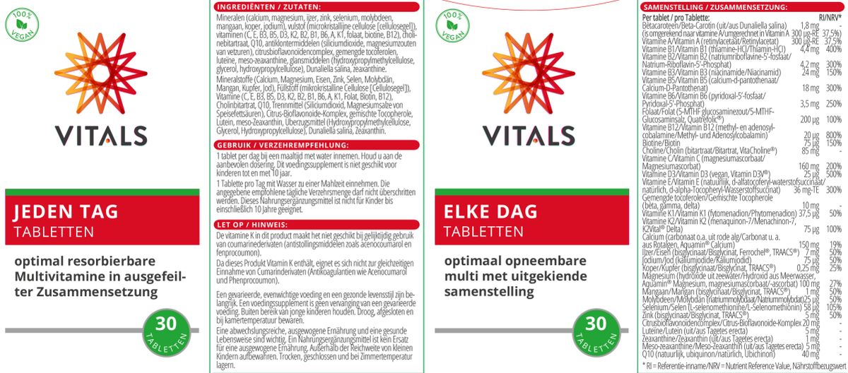 Elke Dag Tabletten afbeelding van document #1, label