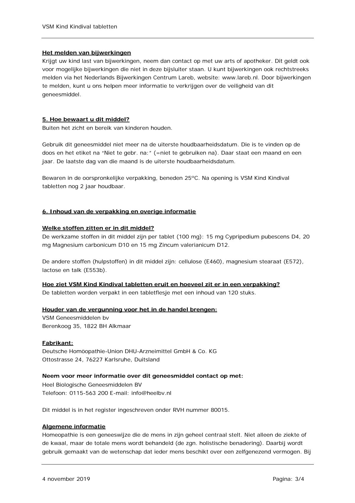 Kindival 0-6 Tabletten afbeelding van document #3, leaflet