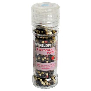 Esspo Wereldpeper 4 Seizoenen Peper Molen 50GR Esspo Wereldpeper 4 Seizoenen Peper Molen 50GR