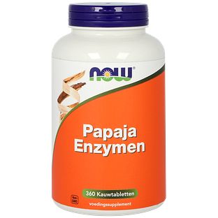 NOW Papaya Enzymen Kauwtabletten 360TB NOW Papaya Enzymen Kauwtabletten 360TB