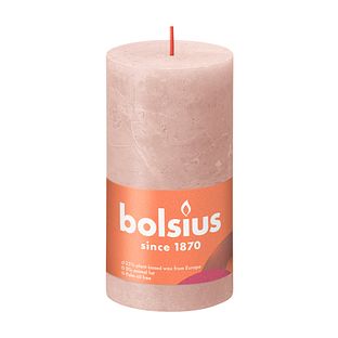 Bolsius Rustiek Stompkaars Misty Pink 130/68 1ST