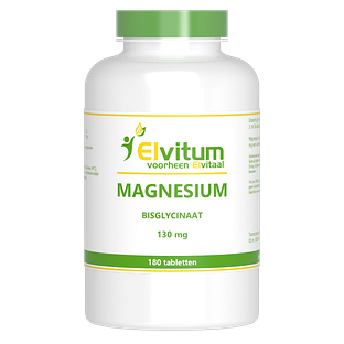 Elvitum Magnesium Bisglycinaat 130mg Tabletten 180TB