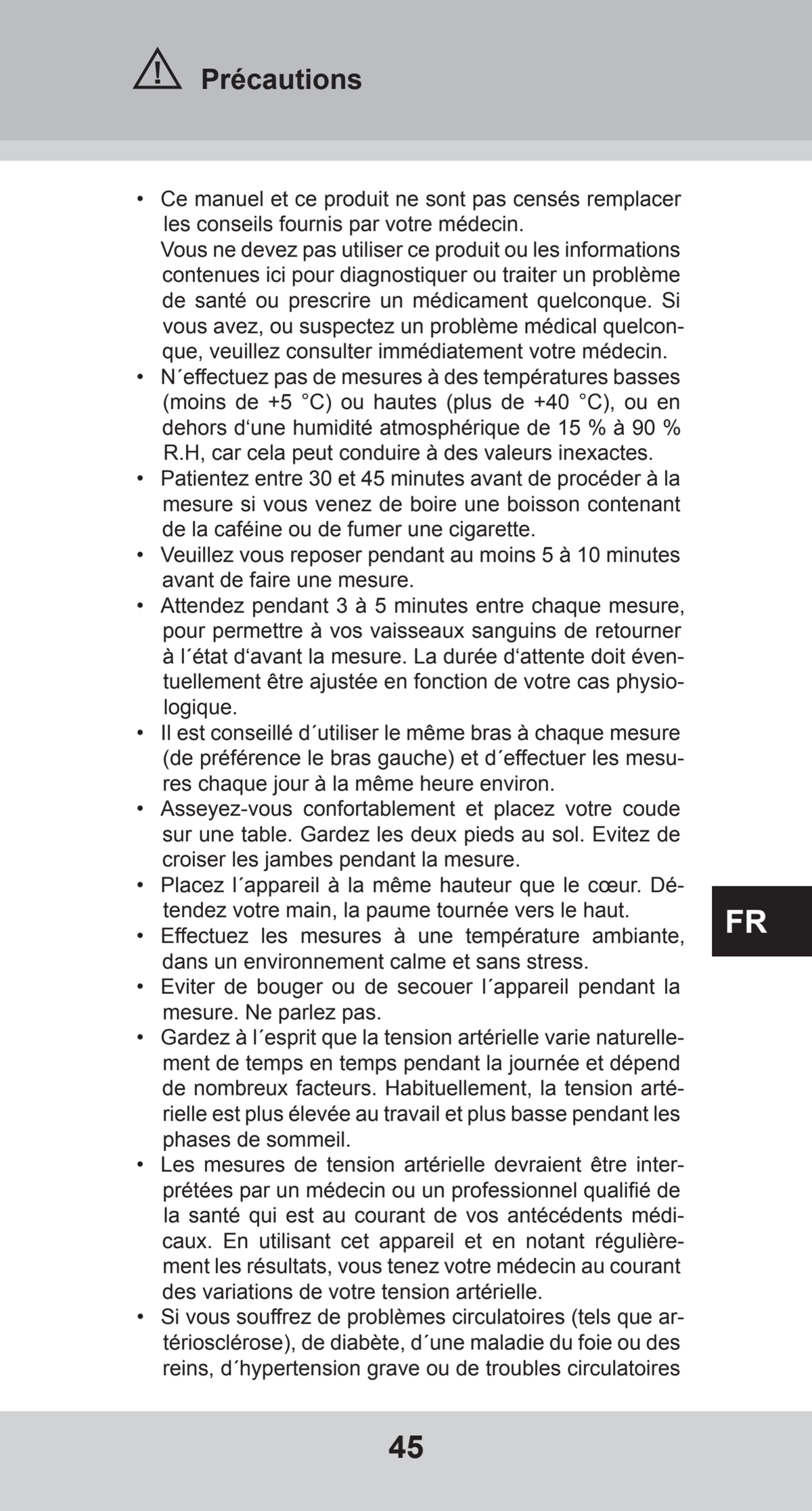 Bovenarm Bloeddrukmeter Desktop afbeelding van document #45, instructions