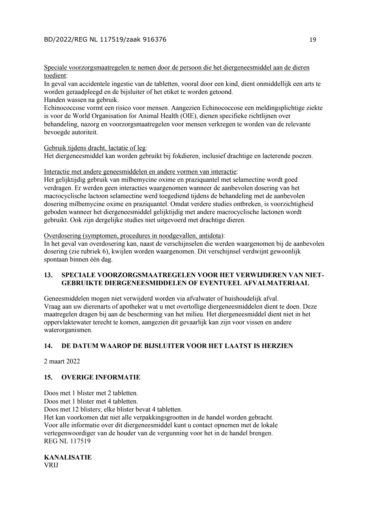 Milquestra Ontwormingsmiddel Katten en Kittens 0.5 - 4KG afbeelding van document #19, leaflet