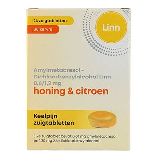 Linn Keelpijn Zuigtabletten Honing & Citroen 24ZTB