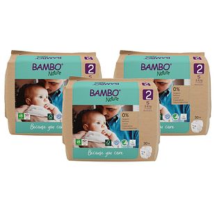 Bambo Nature Maat 2 Luiers S - Multiverpakking 3x30ST Bambo Nature Maat 2 Luiers S - Multiverpakking 3x30ST