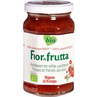 Fiordifrutta Jam Aardbeien en Wilde Aardbeien 250GR