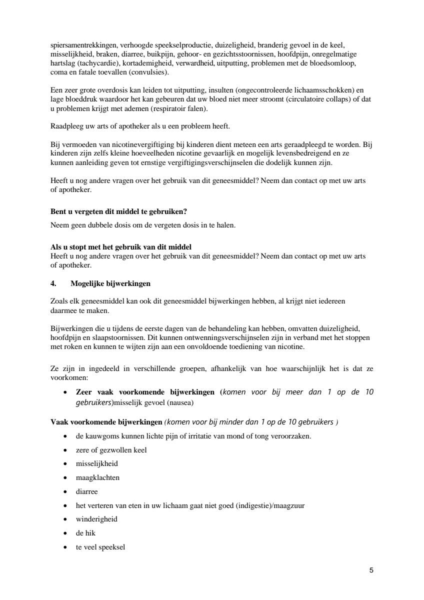 Kauwgom Fruit 2 mg - voor stoppen met roken afbeelding van document #5, leaflet