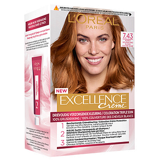 L'Oréal Paris Excellence 7.43 Koper Goudblond 1ST L'Oréal Paris Excellence 7.43 Koper Goudblond 1ST