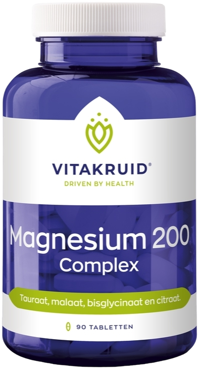 Vitakruid Magnesium 200 Complex Tauraat Malaat Bisglycinaat 90TB