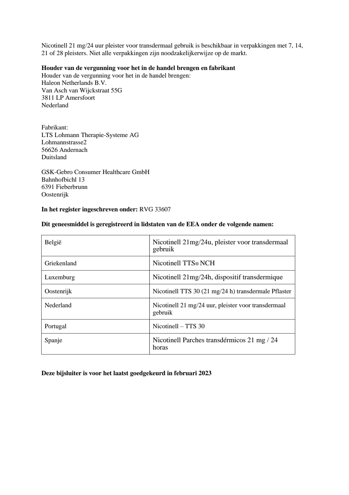 Combineer Pleister 21 mg (7st) en Kauwgom Cool Mint 2 mg (204st) - afbeelding van document #8, leaflet