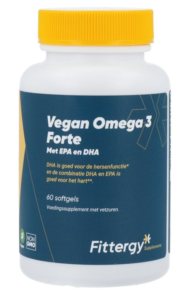 Fittergy Vegan Omega3 Forte EPA en DHA Softgels afbeelding 1