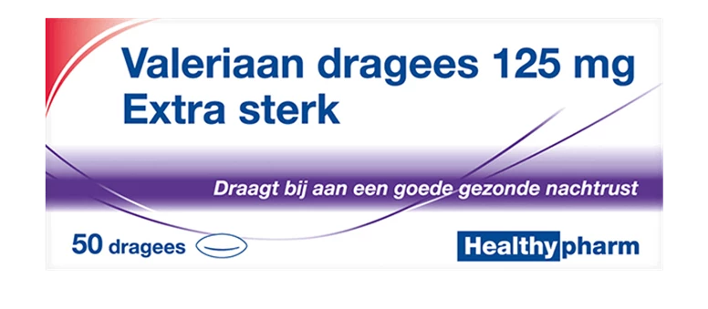 Healthypharm Valeriaan 125mg Extra Sterk Dragees afbeelding