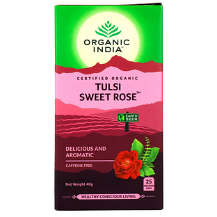 Organic India Tulsi Sweet Rose Bio Thee Zakjes 25ZK