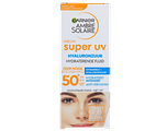 Garnier Ambre Solaire Super UV Hyaluronzuur Hydraterende Fluid SPF 50+ 40ML Garnier Ambre Solaire Super UV Hyaluronzuur Hydraterende Fluid SPF 50+ 40ML