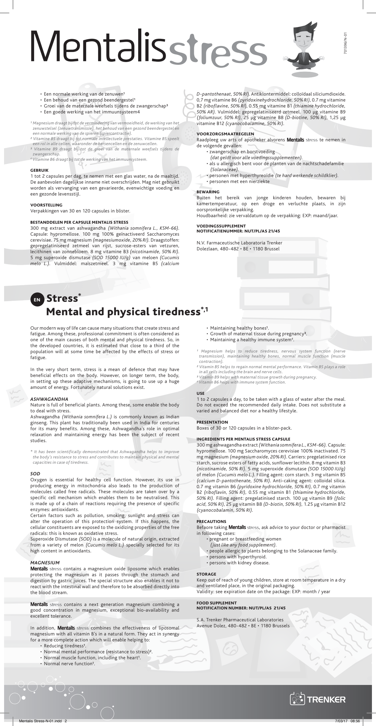 Mentalis Stress Capsules afbeelding van document #2, instructions