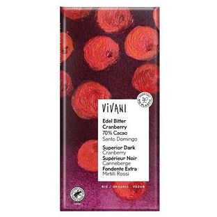 Vivani Edel Bitter Cranberry 70% Cacao Reep 80GR