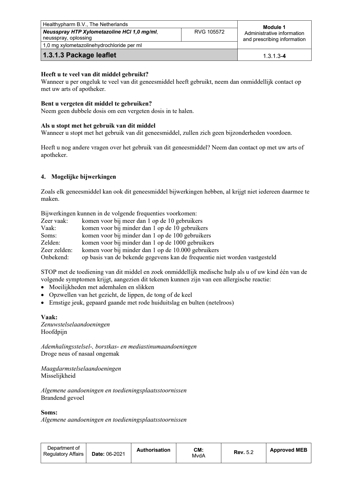 Xylometazoline Neusspray 1.0mg/ml afbeelding van document #4, leaflet
