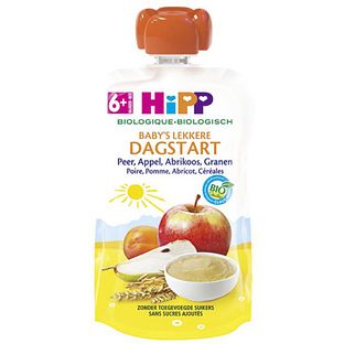HiPP 6M+ Dagstart Peer Appel Abrikoos Granen 100GR