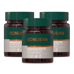 Bonusan Vitamine D3 75 Capsules Multiverpakking 3x120CP