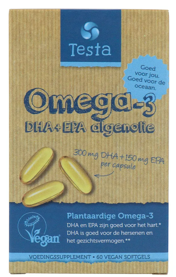 Testa Omega-3 Algenolie DHA & EPA Softgels 60VCP